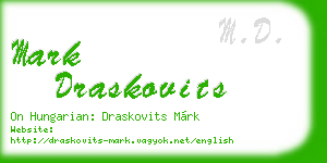 mark draskovits business card