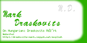 mark draskovits business card